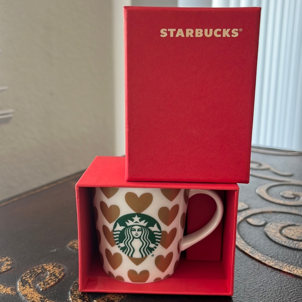 Starbucks 3oz Gold Hearts